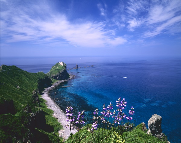 積丹半島の海岸の写真