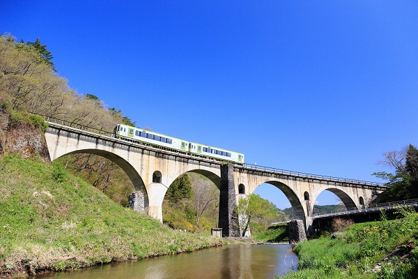 宮守川橋梁（めがね橋）の写真