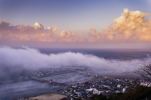 肱川あらし(肱川の朝霧、雲海)の写真